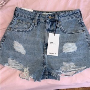 F21 Highwaisted Jean Shorts💗